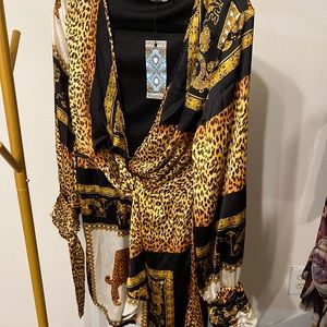 Boohoo Versace inspired dress